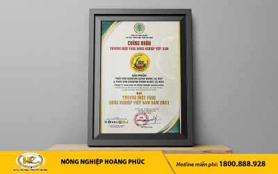 HOÀNG PHÚC ĐẠT DANH HIỆU “THƯƠNG HIỆU VÀNG NÔNG NGHIỆP VIỆT NAM 2023”